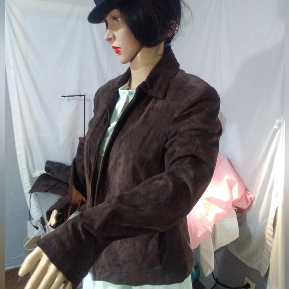 Croft & Barrow Suede Leather Jacket-- Small ° - Picture 5 of 11